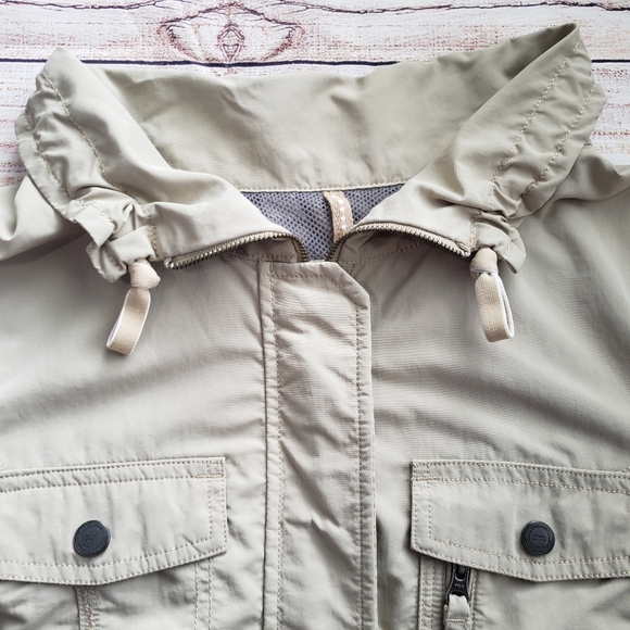 Eddie Bauer Khaki Windbreaker Jacket, Size Small - Picture 4 of 16